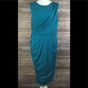 Lane Bryant Turquoise Drape wrap dress!